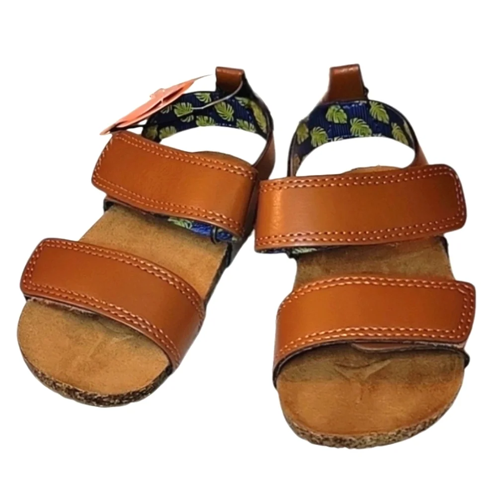 NEW - NWT Wonder Nation Unisex Baby Footbed Sandals, Size 6